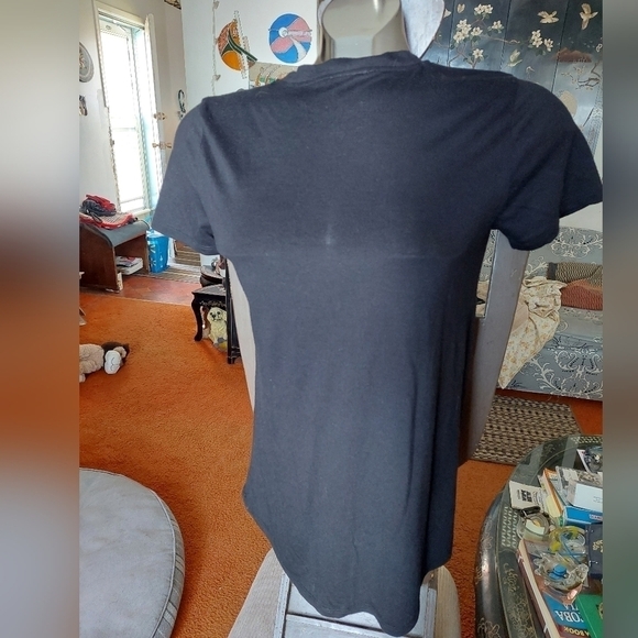 Modern Lux "Wine, Dogs & Weekends" Navy T-shirt (Ladies XS) - Picture 4 of 5